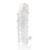 Закрытая прозрачная рельефная насадка Crystal sleeve - 13 см. - Erowoman-Eroman - в Находке купить с доставкой