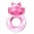 Розовое эрекционное виброкольцо на пенис Pink Bear - Baile - в Находке купить с доставкой
