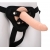Телесный страпон на черных трусиках STRAP ON REAL DILDO - 20 см. - Dream Toys - купить с доставкой в Находке
