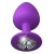 Фиолетовая анальная пробка со стразом Her Little Gem Large Plug - 9,5 см. - Pipedream - купить с доставкой в Находке