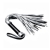 Серебристая плетка Struggle My Flogger с черной ручкой - 45 см. - Lovetoy - купить с доставкой в Находке