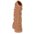 Телесная насадка с венками и открытой головкой Nude Sleeve L - 14 см. - KOKOS - в Находке купить с доставкой