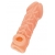 Телесная закрытая насадка с венками Cock Sleeve Size M - 15,6 см. - KOKOS - в Находке купить с доставкой
