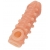 Телесная закрытая насадка с шариками Cock Sleeve Size L - 17,6 см. - KOKOS - в Находке купить с доставкой