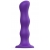 Фиолетовая насадка Strap-On-Me Dildo Geisha Balls size M - Strap-on-me - купить с доставкой в Находке