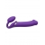 Фиолетовый безремневой вибрострапон Silicone Bendable Strap-On - size XL - Strap-on-me - купить с доставкой в Находке