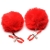 Красные зажимы на соски с помпонами Pom Pom - XR Brands - купить с доставкой в Находке