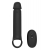 Черная насадка-удлинитель с вибрацией Vibrating Extender With Remote - Dream Toys - в Находке купить с доставкой