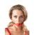 Силиконовый кляп-шар на чёрных ремешках Red Gag silicone - Orion - купить с доставкой в Находке