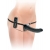 Черный страпон с вагинальной пробкой Deluxe Vibrating Penetrix Strap-On - 19 см. - Pipedream - купить с доставкой в Находке