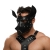 Черная кожаная маска «Собака» - Crazy Handmade - купить с доставкой в Находке