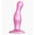 Розовая насадка Strap-On-Me Dildo Plug Curvy size M - Strap-on-me - купить с доставкой в Находке
