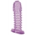 Гелевая фиолетовая насадка с шипами - 12 см. - Toyfa Basic - в Находке купить с доставкой