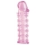 Гелевая розовая насадка на фаллос с шипами - 12 см. - Toyfa Basic - в Находке купить с доставкой