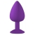 Большая фиолетовая анальная пробка Emotions Cutie Large с голубым кристаллом - 10 см. - Lola Games - купить с доставкой в Находке