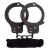 Чёрные наручники из листового металла в комплекте с веревкой BONDX METAL CUFFS LOVE ROPE SET - Dream Toys - купить с доставкой в Находке