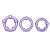 Набор из 3 фиолетовых эрекционных колец Stay Hard Beaded Cockrings - Blush Novelties - в Находке купить с доставкой