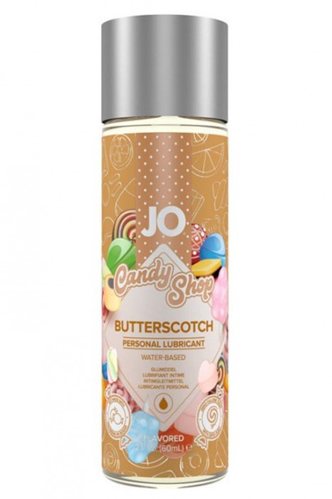 Смазка на водной основе Candy Shop Butterscotch с ароматом ирисок - 60 мл. - System JO - купить с доставкой в Находке