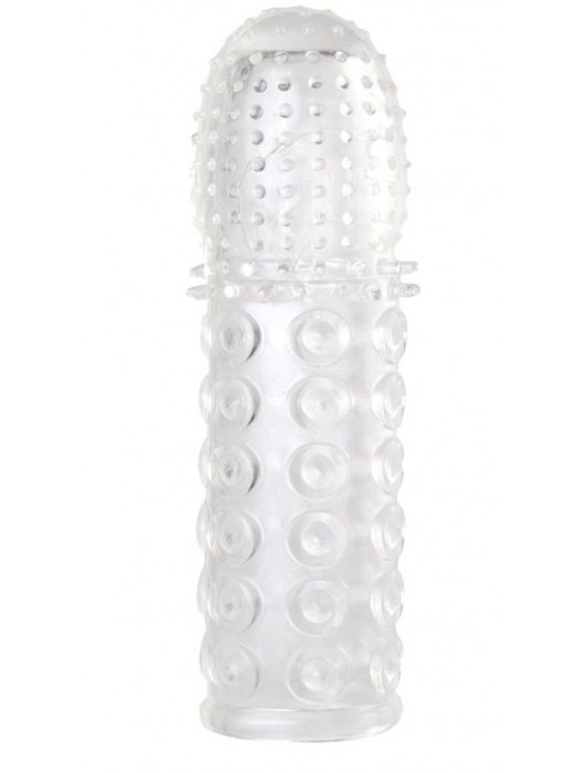 Прозрачная закрытая гелевая насадка - 13,5 см. - Toyfa Basic - в Находке купить с доставкой
