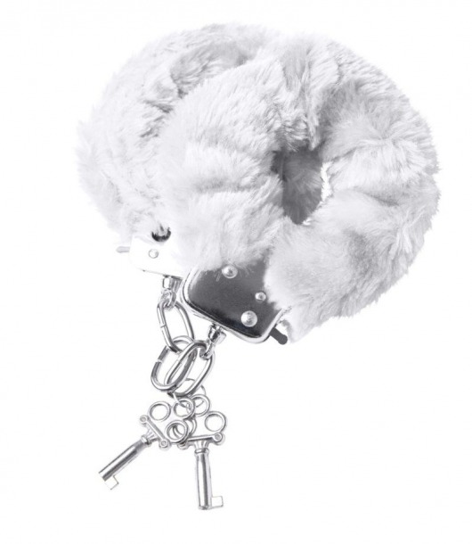 Наручники с белой меховой опушкой - ToyFa - купить с доставкой в Находке