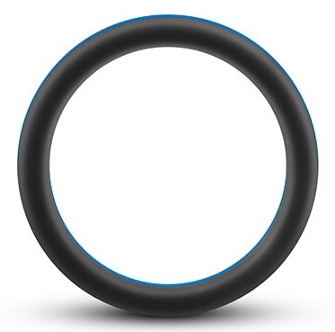 Черно-синее эрекционное кольцо Silicone Go Pro Cock Ring - Blush Novelties - в Находке купить с доставкой