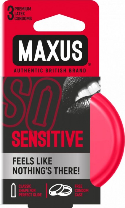Ультратонкие презервативы в железном кейсе MAXUS Sensitive - 3 шт. - Maxus - купить с доставкой в Находке