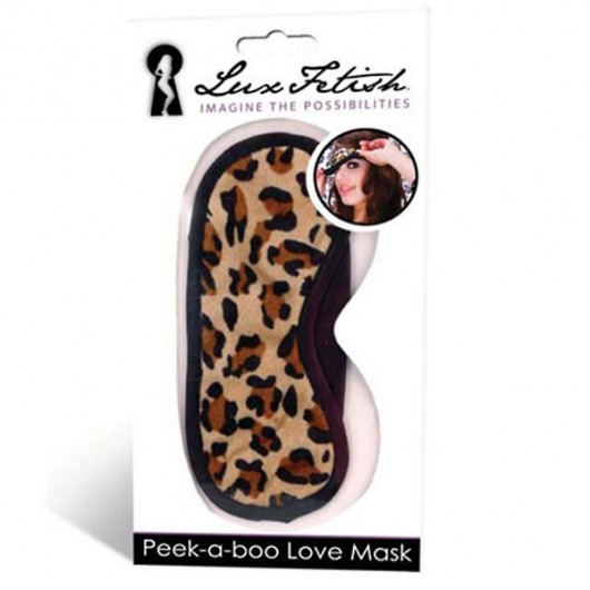 Леопардовая маска на глаза Peek-a-Boo - Lux Fetish - купить с доставкой в Находке