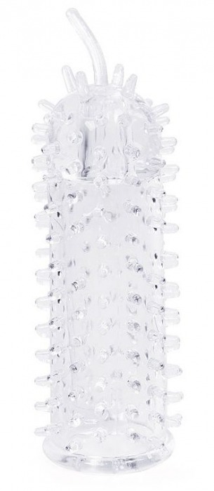 Закрытая рельефная насадка Crystal sleeve с усиками - 12 см. - Erowoman-Eroman - в Находке купить с доставкой