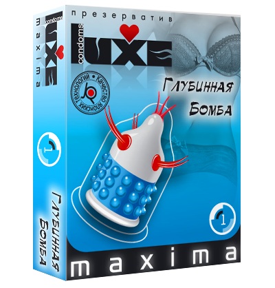 Презерватив LUXE Maxima  Глубинная бомба  - 1 шт. - Luxe - купить с доставкой в Находке