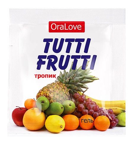 Пробник гель-смазки Tutti-frutti со вкусом тропических фруктов - 4 гр. - Биоритм - купить с доставкой в Находке
