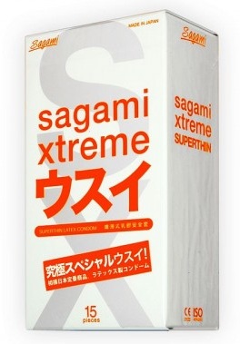Ультратонкие презервативы Sagami Xtreme SUPERTHIN - 15 шт. - Sagami - купить с доставкой в Находке