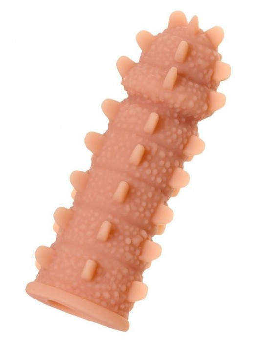 Телесная реалистичная насадка KOKOS Extreme Sleeve 04 с дополнительной стимуляцией - 12,7 см. - KOKOS - в Находке купить с доставкой