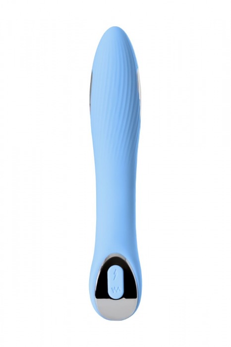 Голубой силиконовый вибратор с электростимуляцией TESLA G-POINT - 21 см. - ToyFa - купить с доставкой в Находке