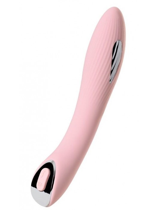 Розовый силиконовый вибратор с электростимуляцией TESLA G-POINT - 21 см. - ToyFa - купить с доставкой в Находке