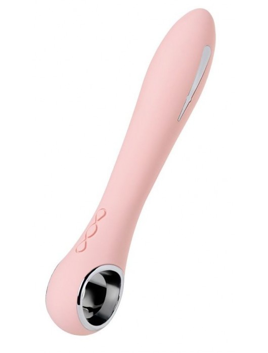 Розовый силиконовый вибратор с электростимуляцией GALVANI VIBE - 21 см. - ToyFa - купить с доставкой в Находке