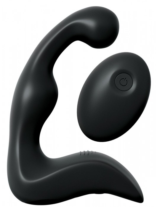 Черный вибромассажер простаты с пультом ДУ Control P-Spot Pro - Pipedream - в Находке купить с доставкой