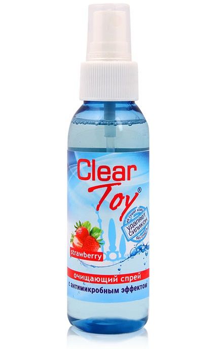 Очищающий спрей для игрушек CLEAR TOY Strawberry - 100 мл. - Биоритм - купить с доставкой в Находке