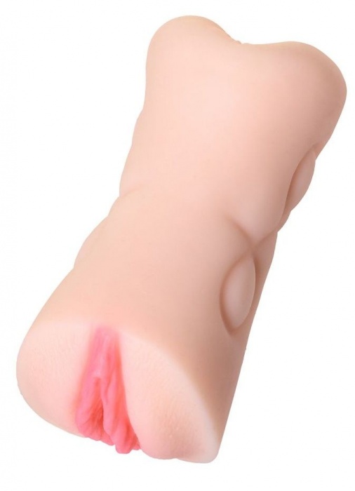 Телесный двусторонний мастурбатор Rich Fruit - вагина и анус - ToyFa - в Находке купить с доставкой