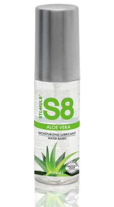 Лубрикант на водной основе S8 Aloe Vera Lube с алоэ вера - 50 мл. - Stimul8 - купить с доставкой в Находке