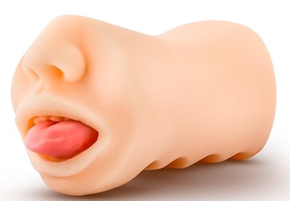 Телесный мастурбатор-ротик с язычком Oral Anne - Blush Novelties - в Находке купить с доставкой