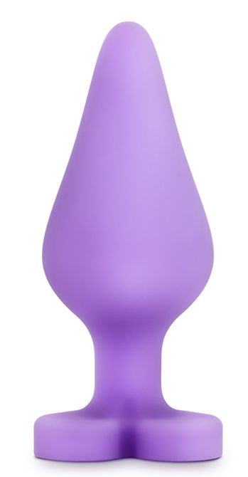 Фиолетовая анальная пробка Naughty Candy Heart Do Me Now - 8,9 см. - Blush Novelties - купить с доставкой в Находке