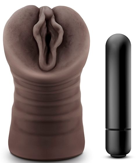 Коричневый мастурбатор-вагина Alexis - Blush Novelties - в Находке купить с доставкой