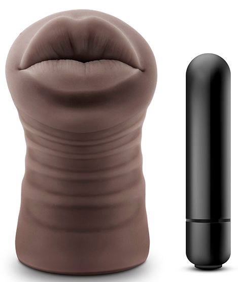 Коричневый мастурбатор-ротик Renee - Blush Novelties - в Находке купить с доставкой