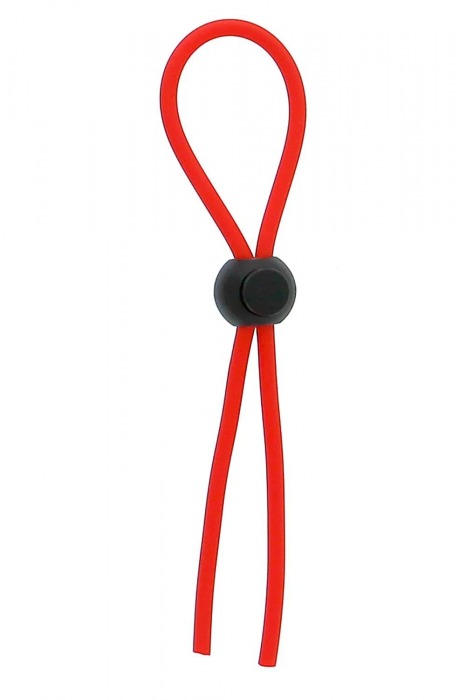 Красное эрекционное лассо с одной бусиной-утяжкой STRETCHY THIN LASSO - Dream Toys - в Находке купить с доставкой