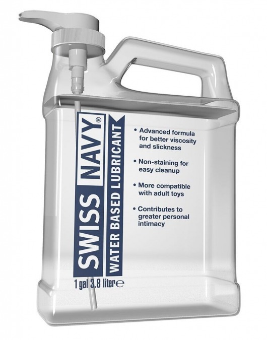 Канистра лубриканта Swiss Navy Water Based Lube на водной основе - 3,8 л. - Swiss navy - купить с доставкой в Находке