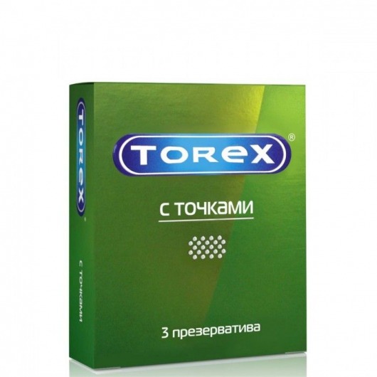 Текстурированные презервативы Torex  С точками  - 3 шт. - Torex - купить с доставкой в Находке