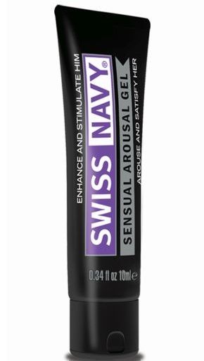 Возбуждающий гель-лубрикант на водной основе Sensual Arousal Lubricant - 10 мл. - Swiss navy - купить с доставкой в Находке