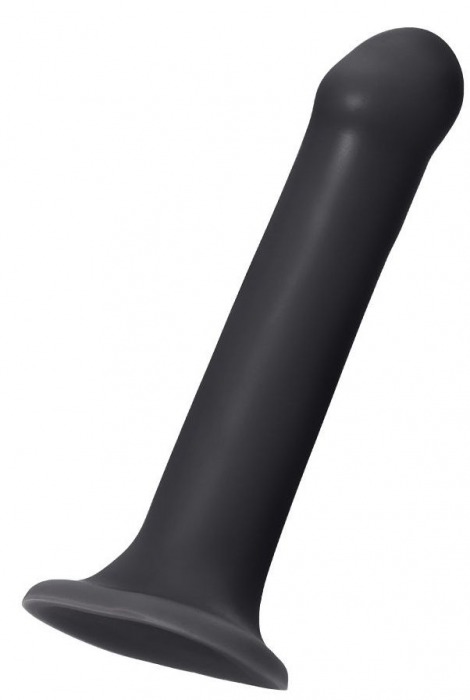 Черный фаллос на присоске Silicone Bendable Dildo XL - 20 см. - Strap-on-me - купить с доставкой в Находке