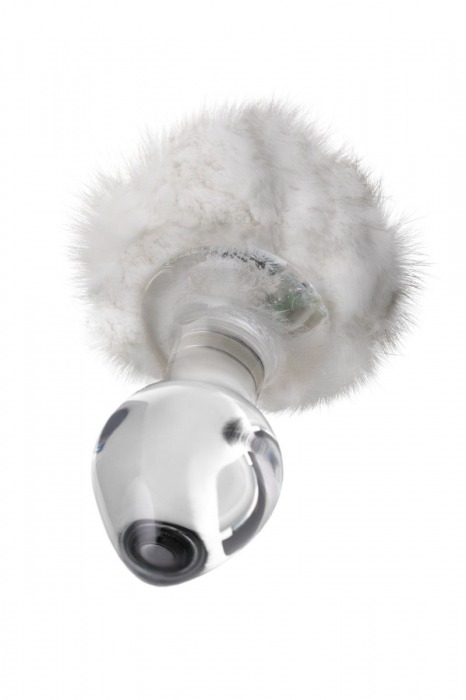 Стеклянная анальная втулка с хвостиком - 9,5 см. - Sexus - купить с доставкой в Находке