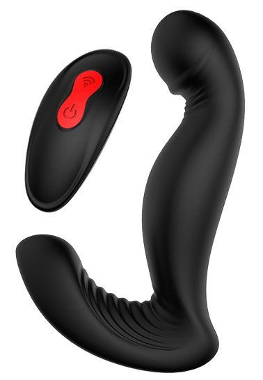 Черный вибромассажер простаты SWIRLING P-PLEASER - Dream Toys - в Находке купить с доставкой